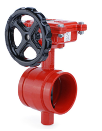 GROOVED BUTTERFLY VALVE WITH GEAR OPERATOR