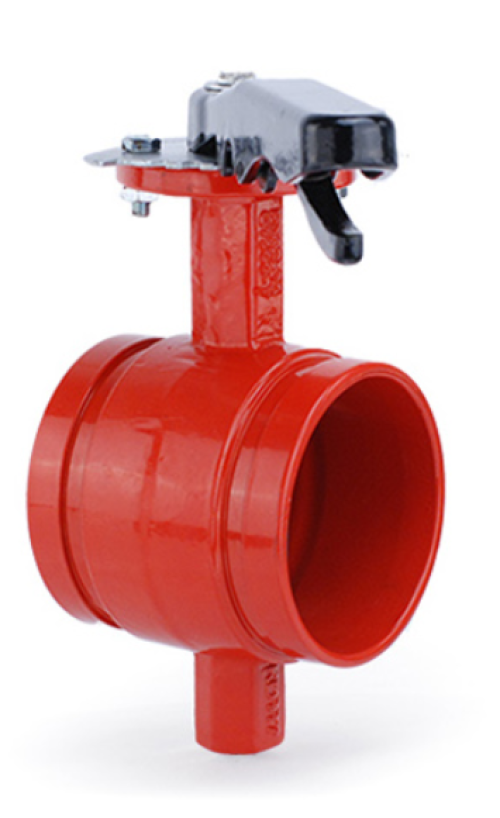 GROOVED BUTTERFLY VALVE WITH LEVER HANDLE