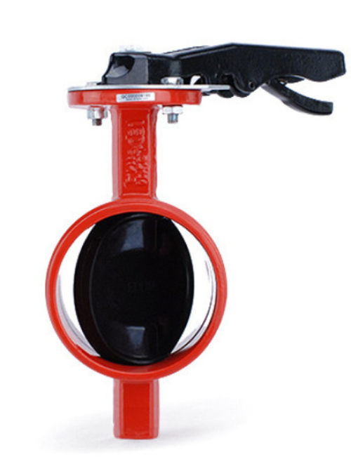 GROOVED BUTTERFLY VALVE WITH LEVER HANDLE